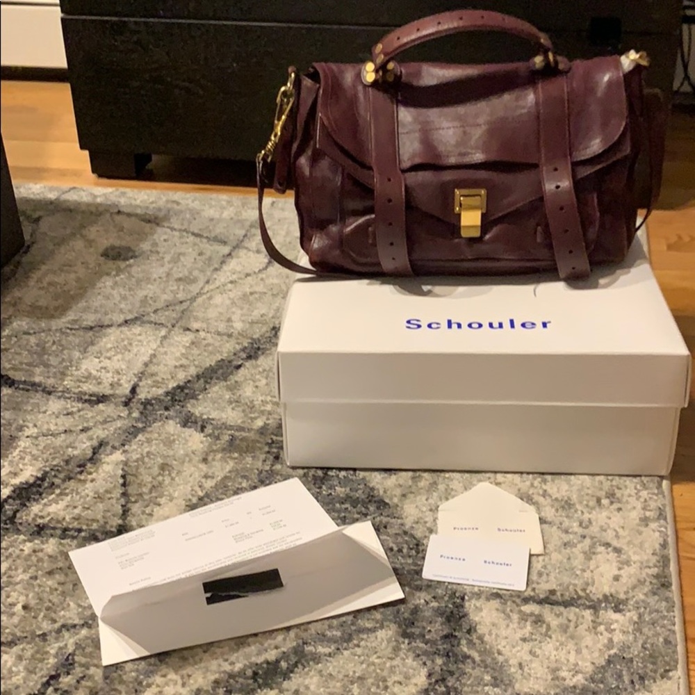 PROENZA SCHOULER PS1 MEDIUM IN BURGENDY